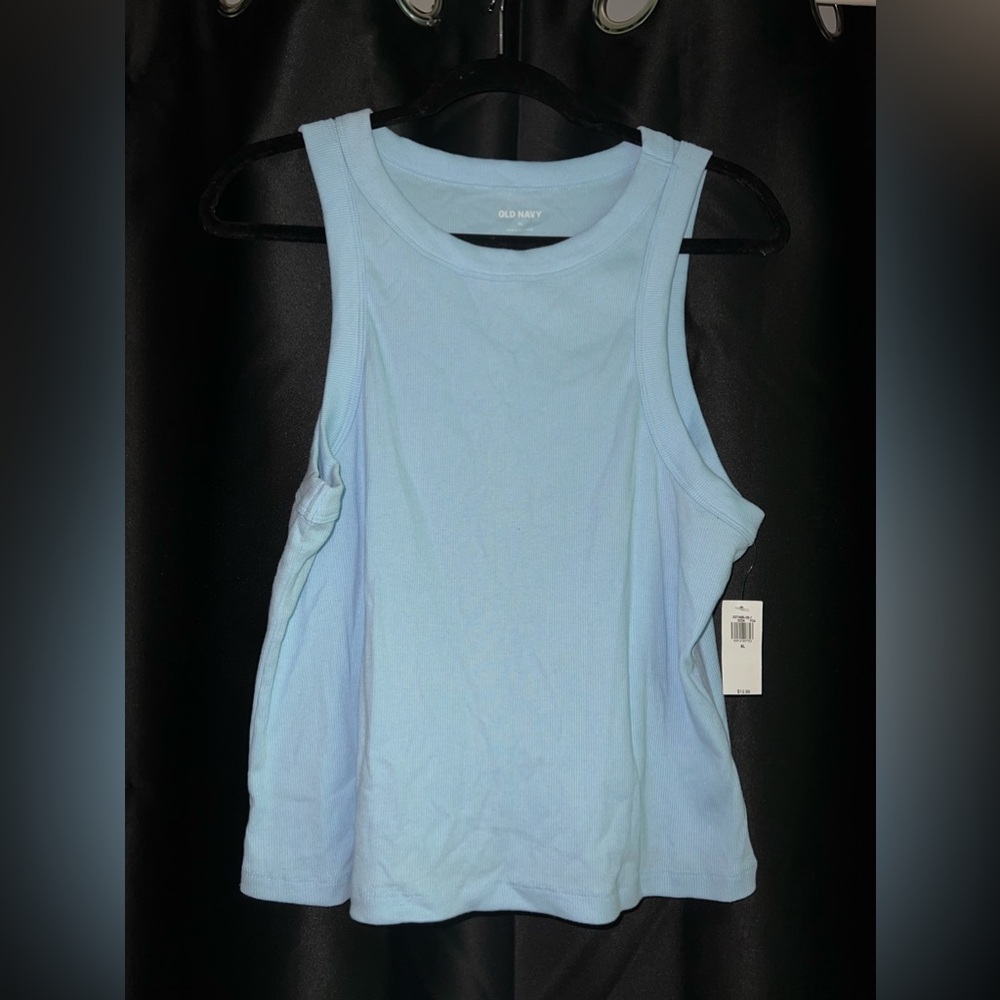Old Navy Blue Scoop Neck Sleeveless Tank Top